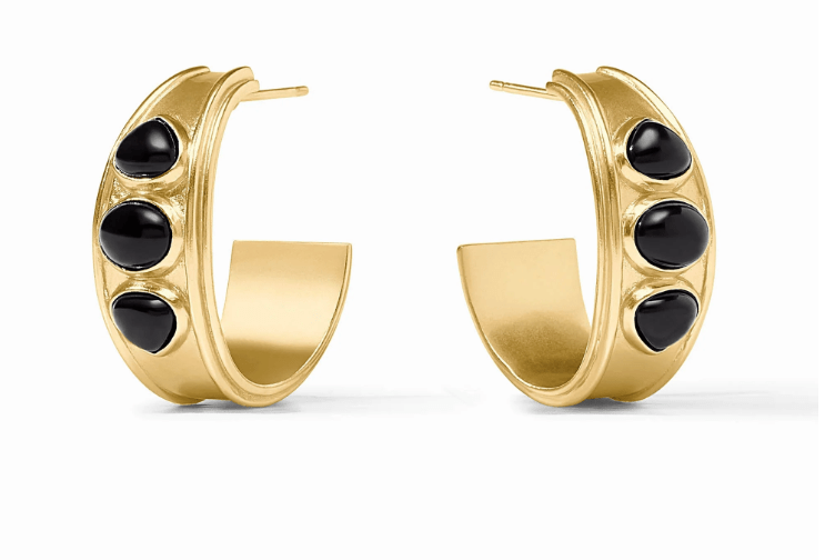 Dolce Stone Hoop - Obsidian Black - M - Julie Vos - Gaines Jewelers
