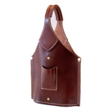 Double Barrel Bottle Tote - Harness Brown - Kingfisher Leatherworks - Gaines Jewelers