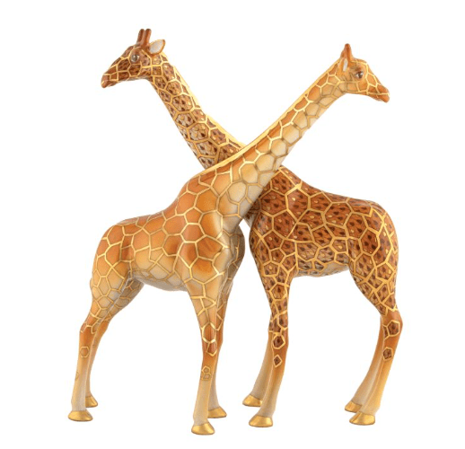 Double Giraffes Multicolor - Herend - Gaines Jewelers