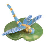 **Dragonfly on Lily Pad - Blue - Herend - Gaines Jewelers