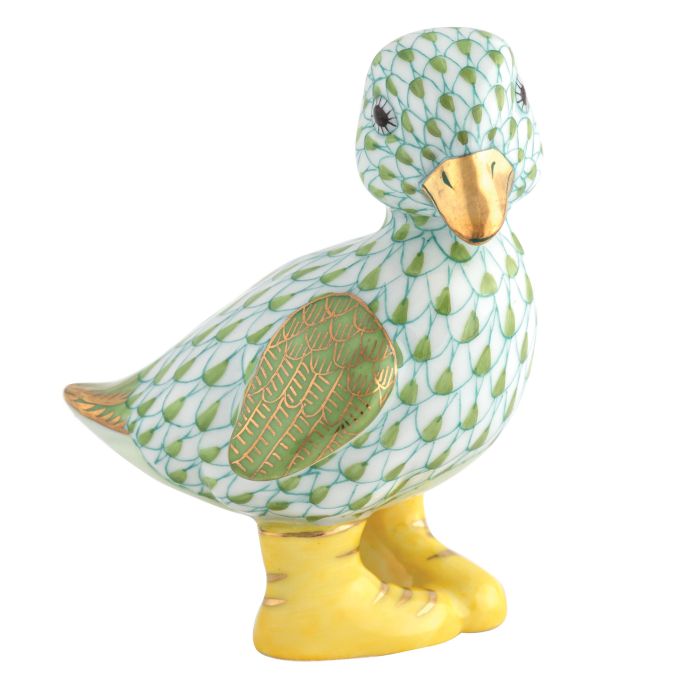 **Duckling in Boots - Key Lime - Herend - Gaines Jewelers