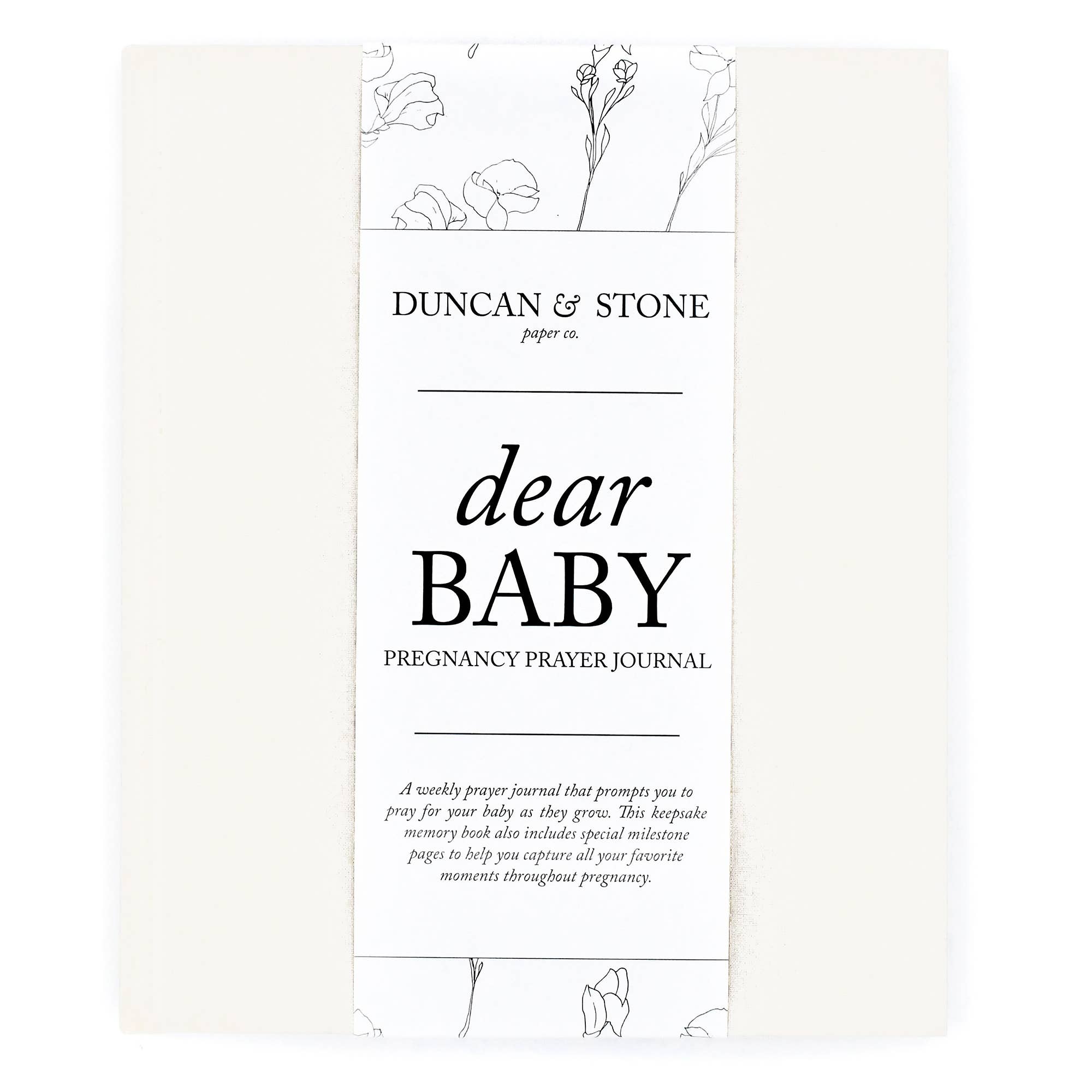 Duncan & Stone Paper Co. - Dear Baby: A Pregnancy Prayer Journal & Memory Book for Moms: Ivory - Gaines Jewelers