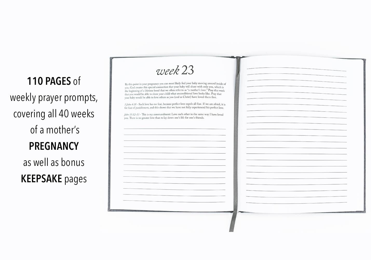 Duncan & Stone Paper Co. - Dear Baby: A Pregnancy Prayer Journal & Memory Book for Moms: Ivory - Gaines Jewelers