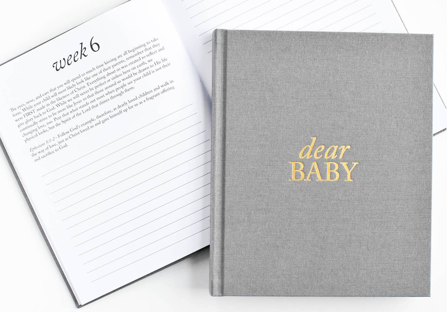 Duncan & Stone Paper Co. - Dear Baby: A Pregnancy Prayer Journal & Memory Book for Moms: Ivory - Gaines Jewelers