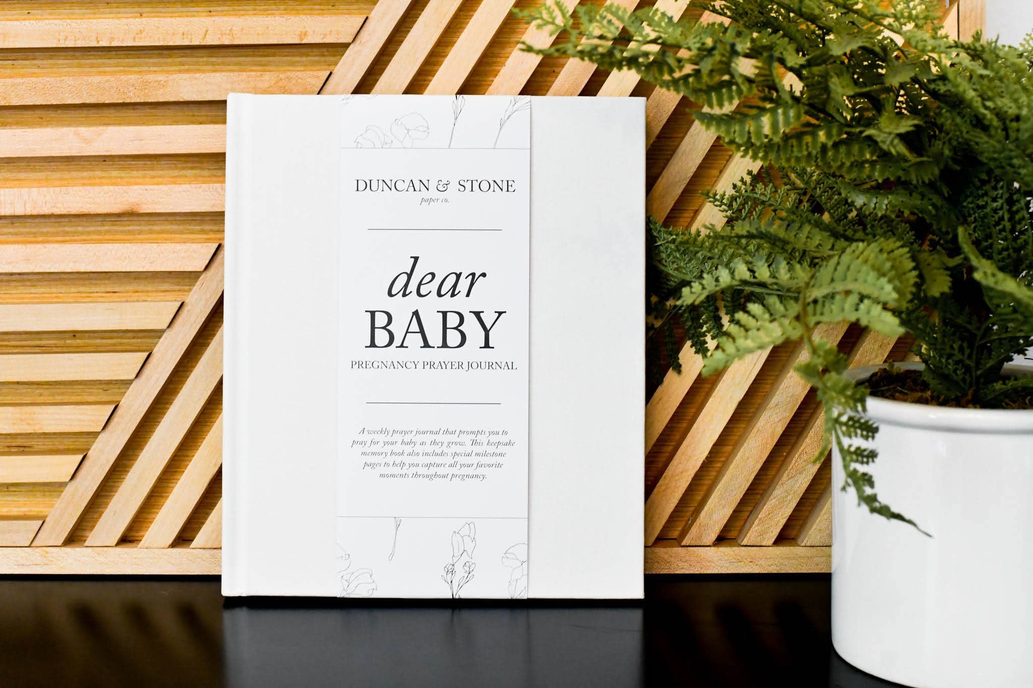 Duncan & Stone Paper Co. - Dear Baby: A Pregnancy Prayer Journal & Memory Book for Moms: Ivory - Gaines Jewelers