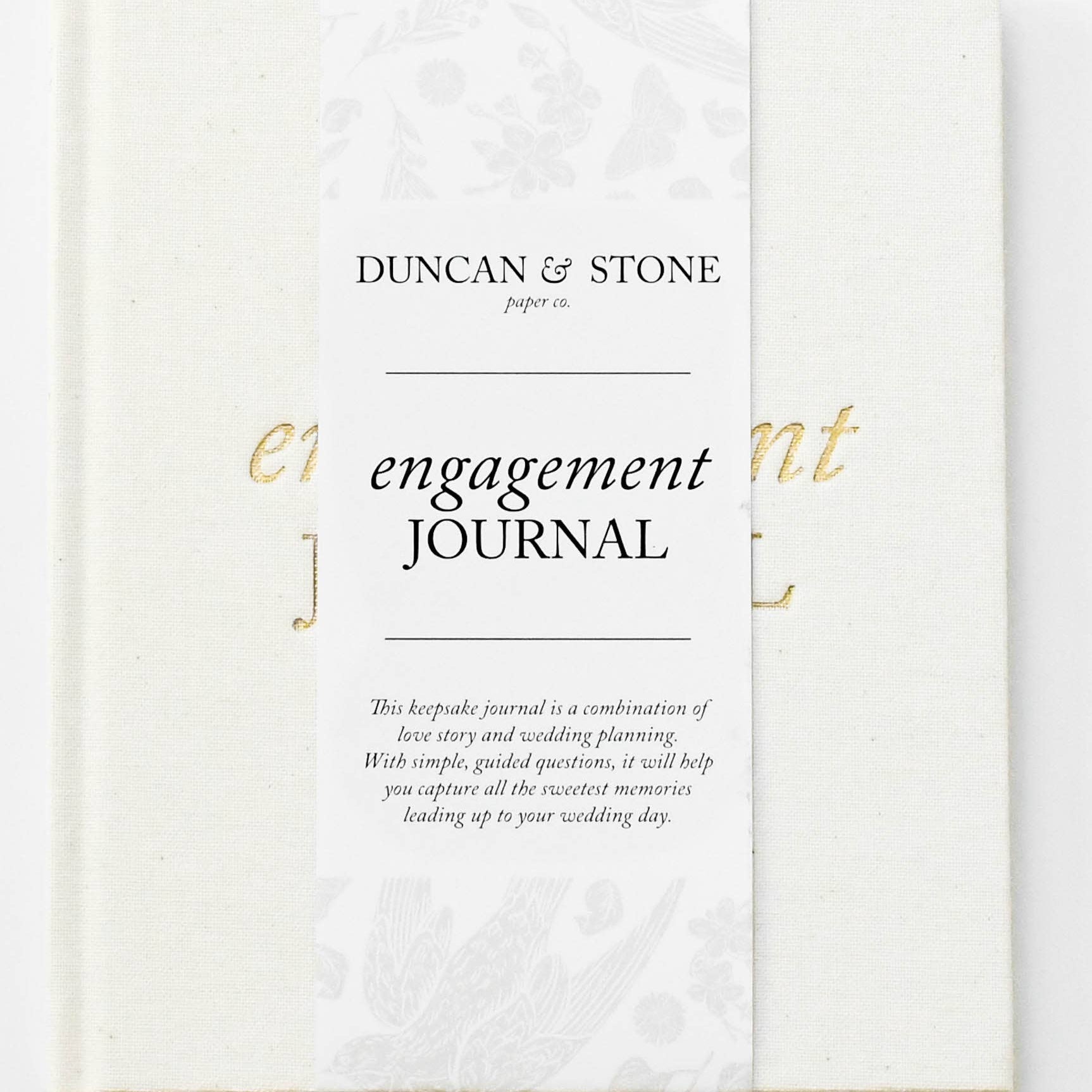 Duncan & Stone Paper Co. - Engagement Journal | Gift for New Brides | Book for Couples: Ivory - Gaines Jewelers