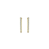 Earrings - inside out diamond hoops 20mm 0.48ct 14kt yellow gold - Gaines Jewelers