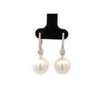Earrings - Pearl Round Diamond Earrings - Mastoloni - Gaines Jewelers