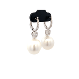 Earrings - Pearl Round Diamond Earrings - Mastoloni - Gaines Jewelers