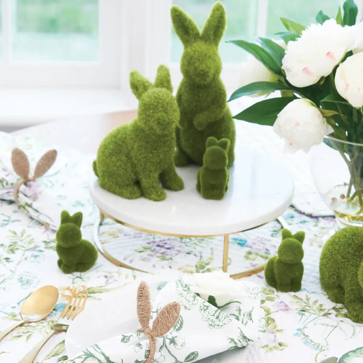 Easter Flocked Sitting Bunny Decorative Figurine - C&F Home - Gaines Jewelers