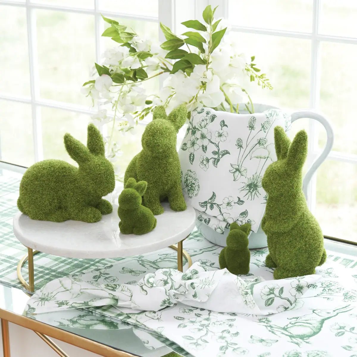 Easter Flocked Sitting Bunny Decorative Figurine - C&F Home - Gaines Jewelers