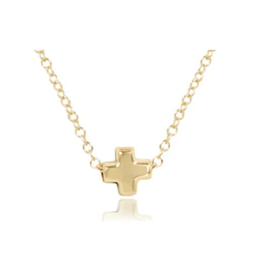 Egirl 14" Necklace Gold - Signature Cross Gold - Enewton - Gaines Jewelers