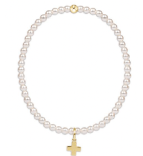 egirl Classic Pearl 3mm Cross Charm - enewton - Gaines Jewelers