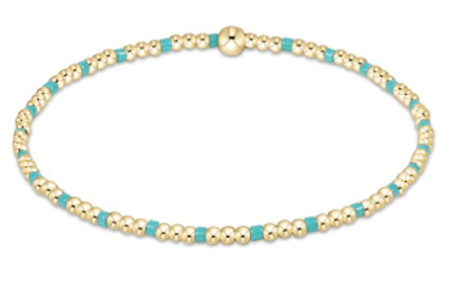 egirl Hope Sincerity Pattern 2mm Bead Bracelet - Turquoise - Enewton - Gaines Jewelers