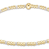egirl Hope Sincerity Pattern 2mm Bead Bracelet - White - Enewton - Gaines Jewelers