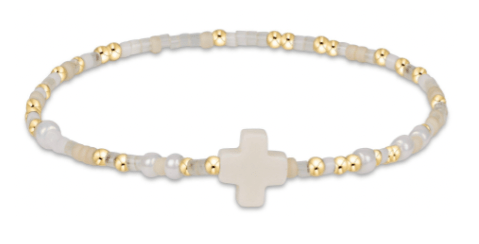 egirl Hope Unwritten Signature Cross Bracelet - Call Me On My Shellphone - Enewton - Gaines Jewelers