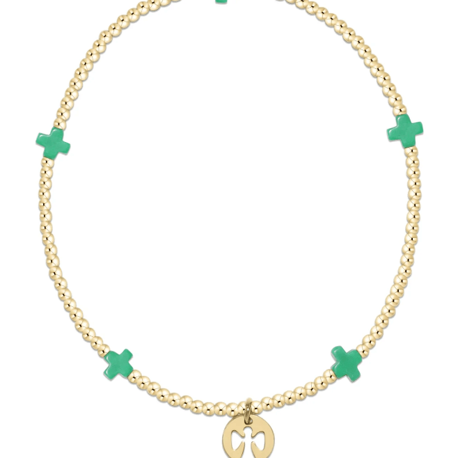 egives to camp mystic bracelet Small Gold Pattern 3mm extends - enewton - Gaines Jewelers