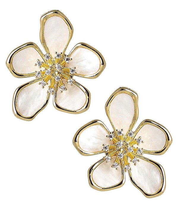 Elinore Mother of Pearl Floral Earring - Lisi Lerch - Gaines Jewelers
