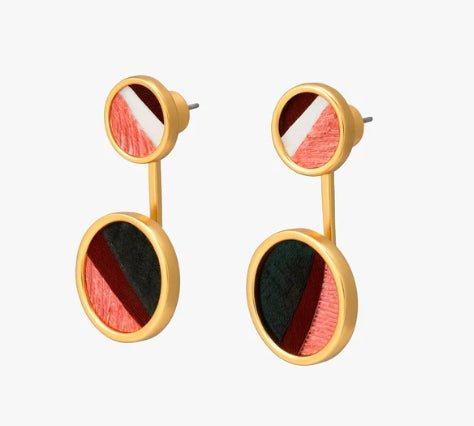 Elizabeth Bezel Jacket Earring - Brackish - Gaines Jewelers
