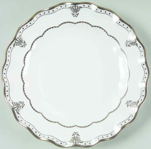 * Elizabeth Platinum Bread & Butter Plate - Royal Crown Derby - Gaines Jewelers