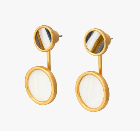 Emily Bezel Jacket Earring - Brackish - Gaines Jewelers