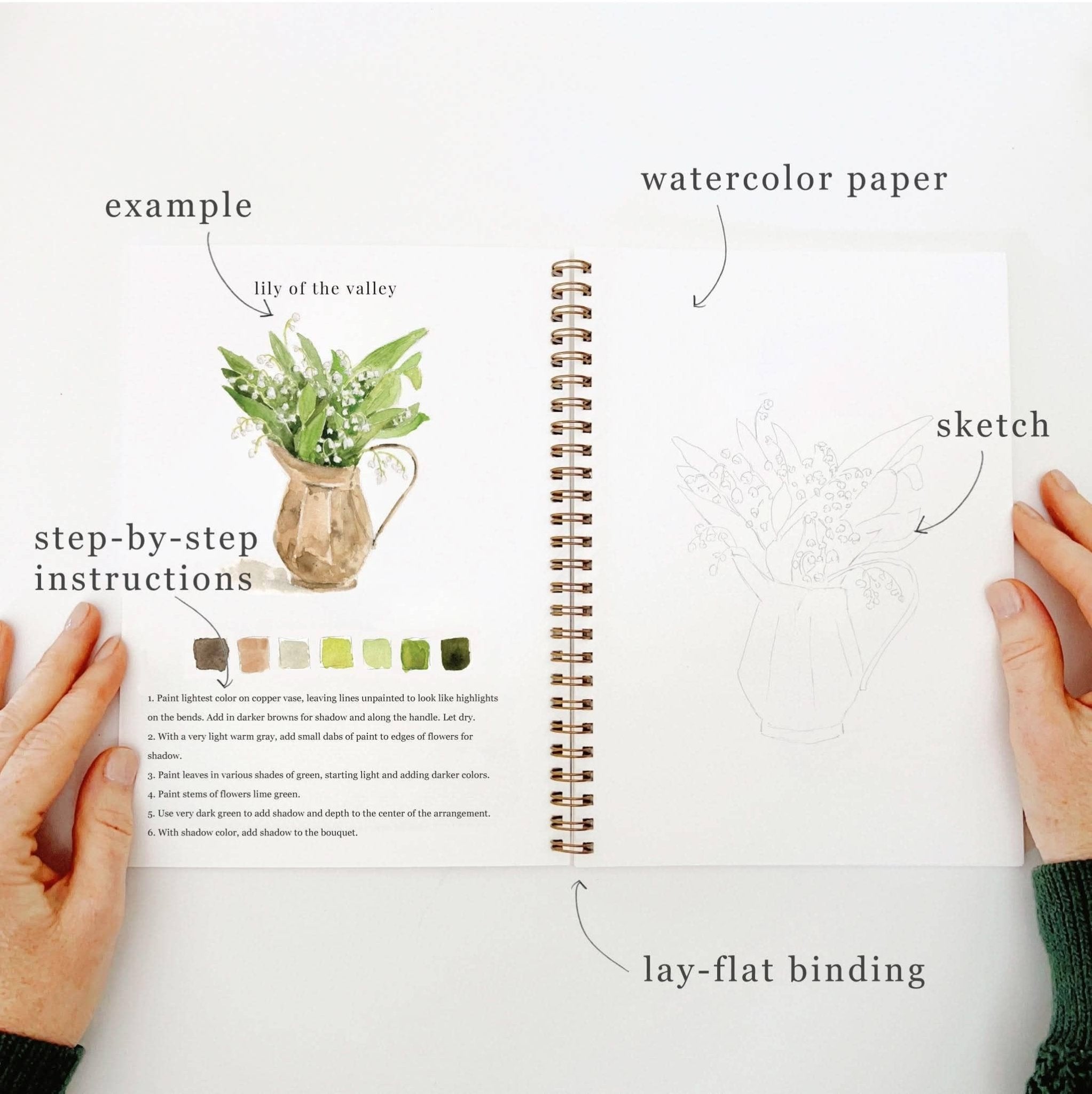 emily lex studio - Bouquets watercolor workbook - Gaines Jewelers