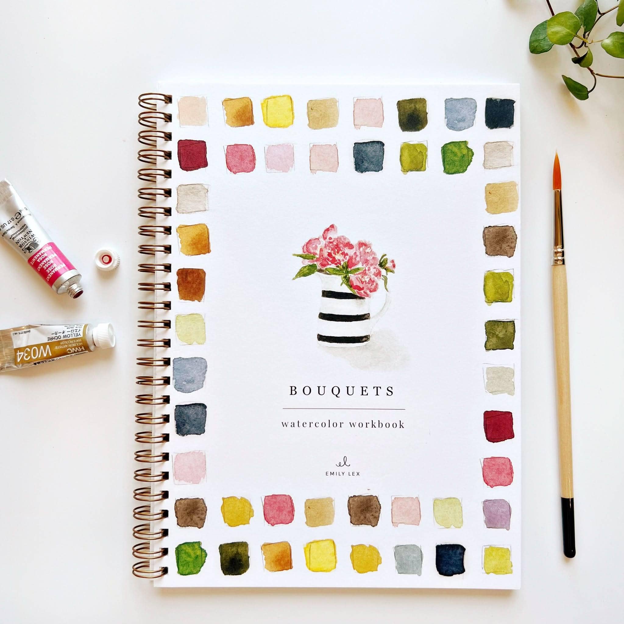 emily lex studio - Bouquets watercolor workbook - Gaines Jewelers