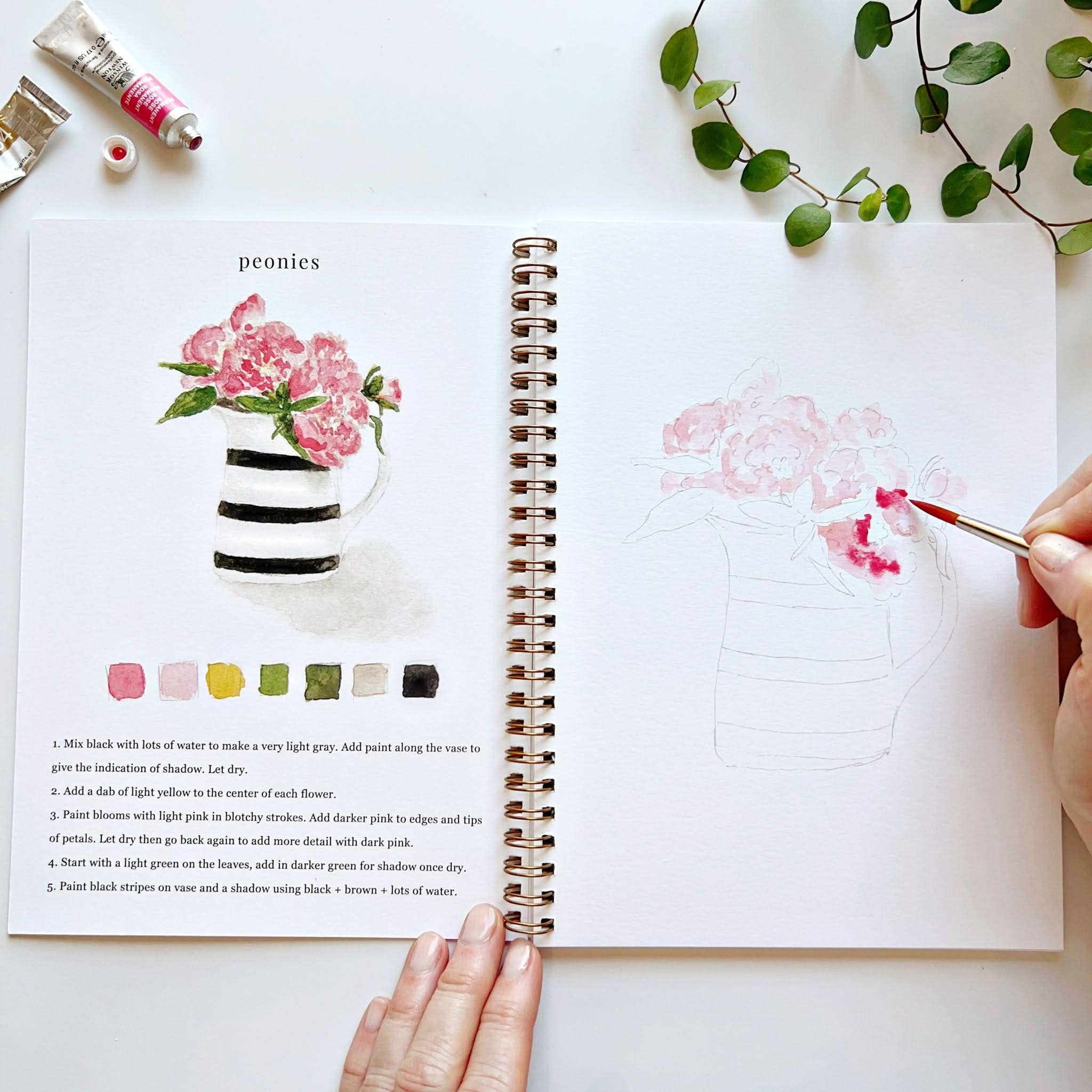 emily lex studio - Bouquets watercolor workbook - Gaines Jewelers