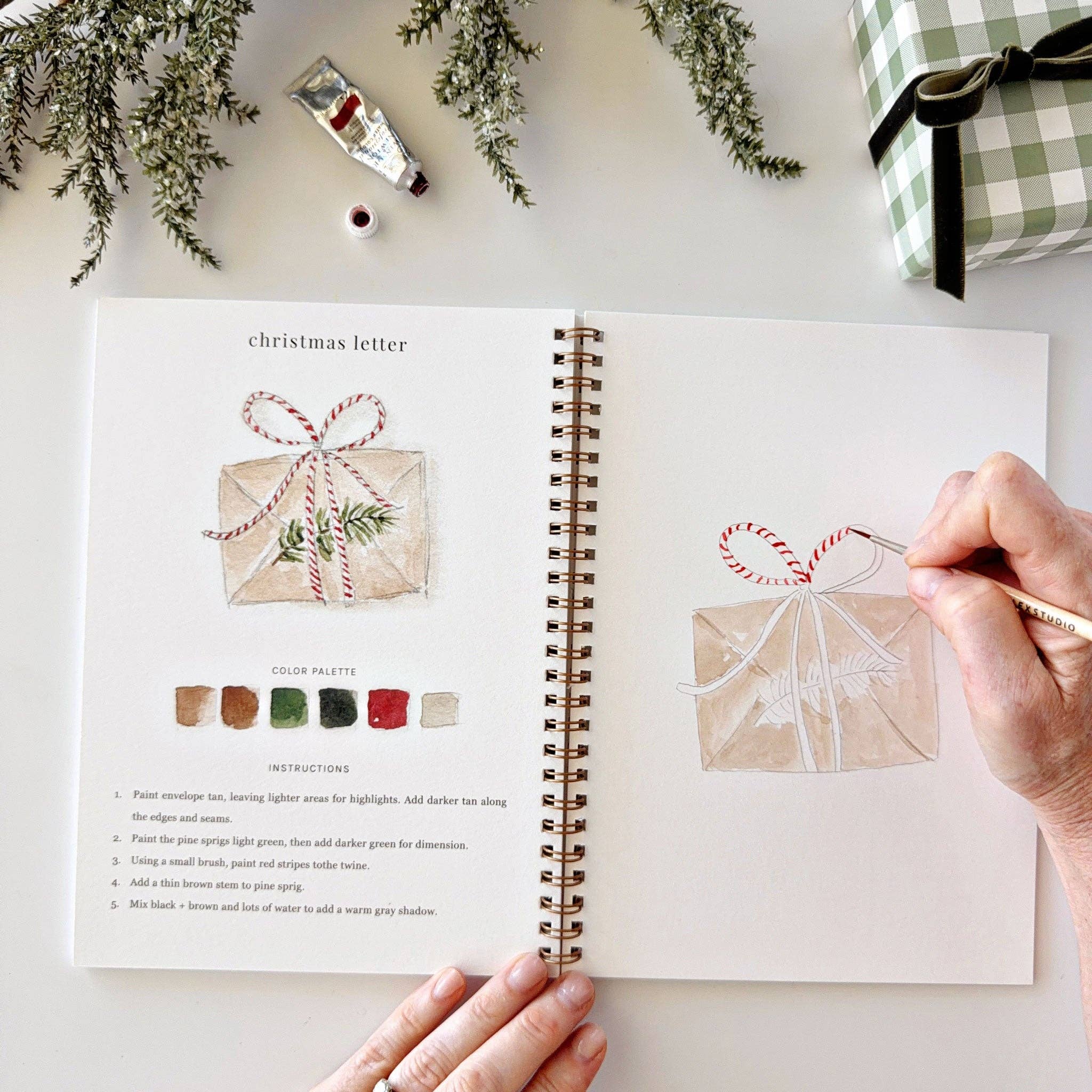 emily lex studio - Classic christmas watercolor workbook - Gaines Jewelers