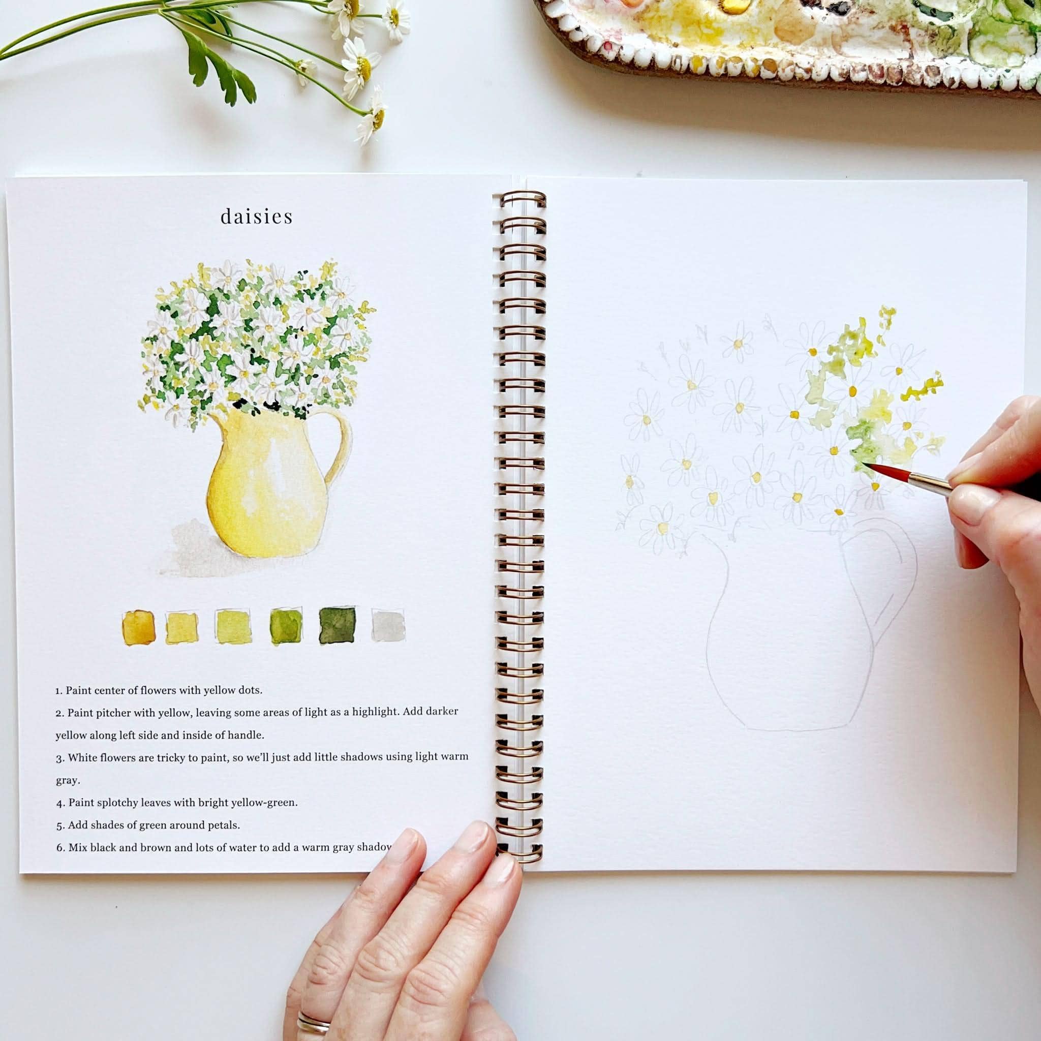 emily lex studio - Flowers watercolor workbook - Gaines Jewelers