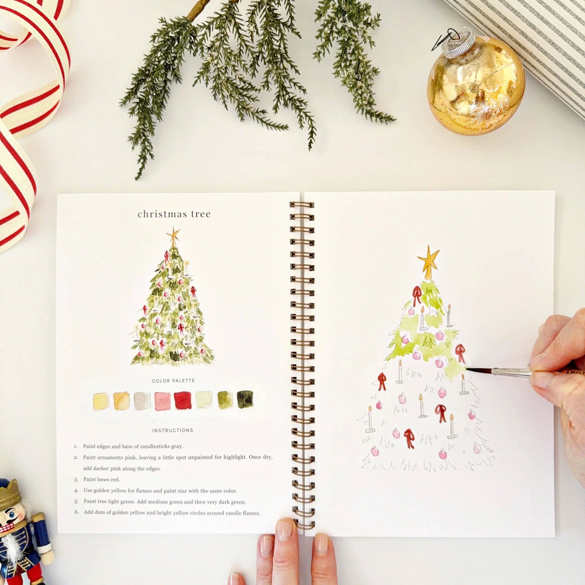 emily lex studio - Nutcracker watercolor workbook - Gaines Jewelers