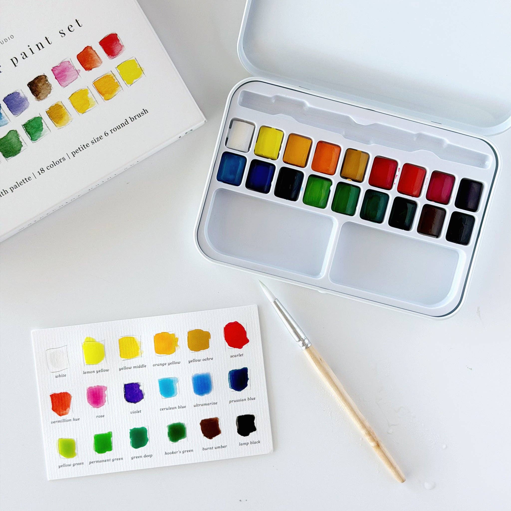 emily lex studio - Watercolor paint set 18 colors with brush - Gaines Jewelers