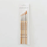 emily lex studio - Watercolor paintbrush set of five wood brushes - Gaines Jewelers
