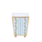 Emma Stripe Enameled Square Cachepot Planter - Blue & Green - 4 inch - Jaye's Studio - Gaines Jewelers