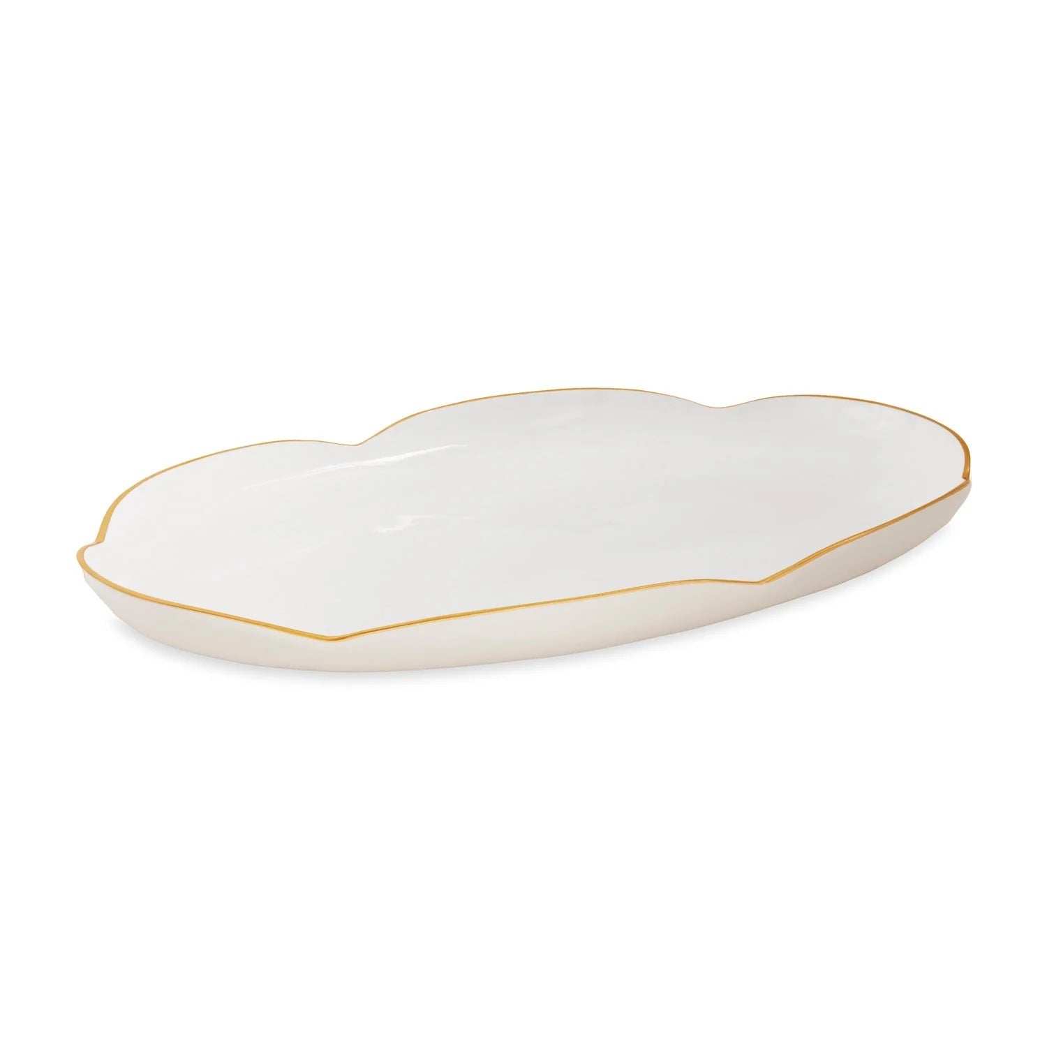 Encanto Amelia Oval Tray - Cream and White - Beatriz Ball - Gaines Jewelers