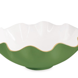 Encanto Carola Extra Large Bowl - Leaf Green and White - Beatriz Ball - Gaines Jewelers