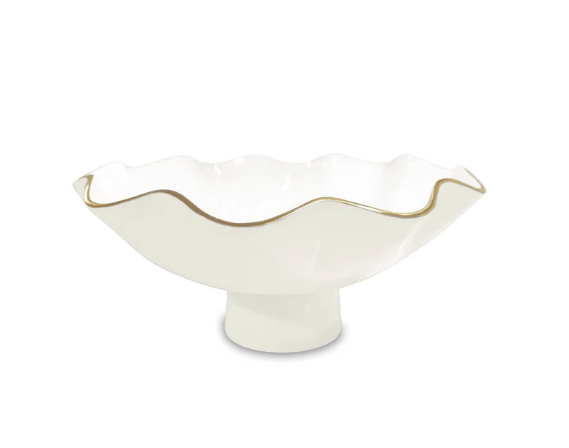 Encanto Carola Small Pedestal - Cream and White - Beatriz Ball - Gaines Jewelers