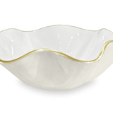Encanto Carola Small Round Bowl - Cream and White - Beatriz Ball - Gaines Jewelers