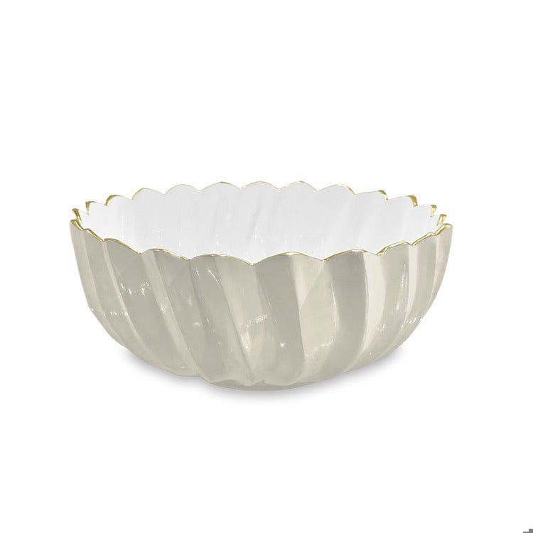 Encanto Orlando Medium Bowl - Cream and White - Beatriz Ball - Gaines Jewelers