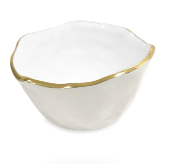 Encanto Osaka Small Bowl - Cream and White - Beatriz Ball - Gaines Jewelers