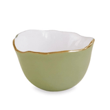 Encanto Osaka Small Bowl - Leaf Green and White - Beatriz Ball - Gaines Jewelers