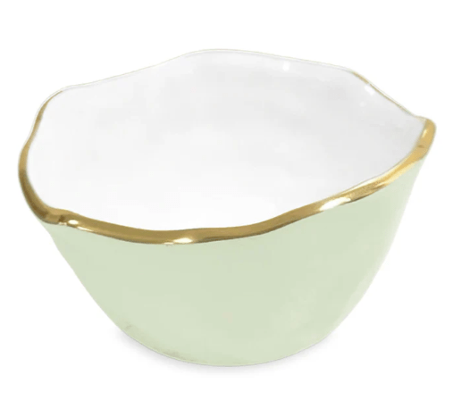 Encanto Osaka Small Bowl - Pistachio and White - Beatriz Ball - Gaines Jewelers