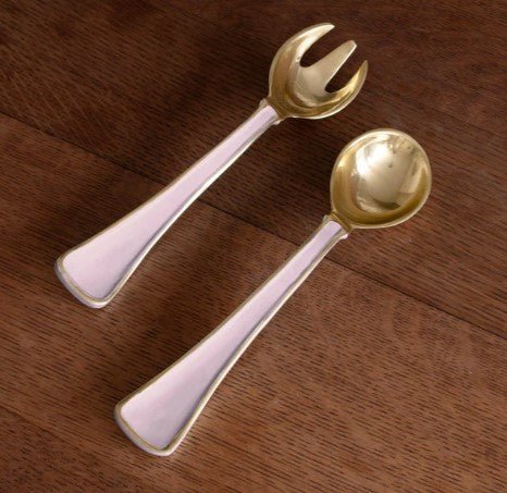 Encanto Soho Salad Servers - camelia - Beatriz Ball - Gaines Jewelers