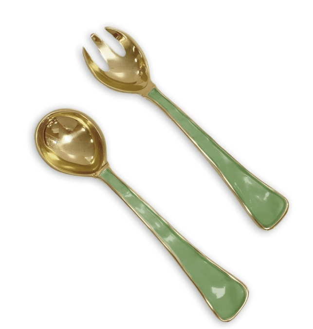 Encanto Soho Salad Servers - Leaf Green - Beatriz Ball - Gaines Jewelers