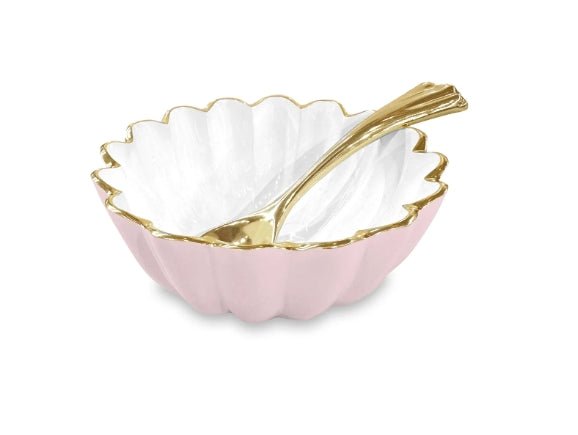 ENCANTO Vienna Mini Bowl with Spoon (Camellia and White) - Beatriz Ball - Gaines Jewelers