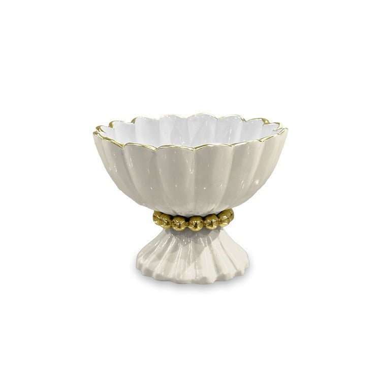 ENCANTO Vienna Mini Pedestal with Spoon (Cream and White) - Beatriz Ball - Gaines Jewelers