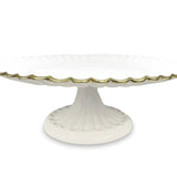 ENCANTO Vienna Pedestal Cake Plate (Cream and White) - Beatriz Ball - Gaines Jewelers