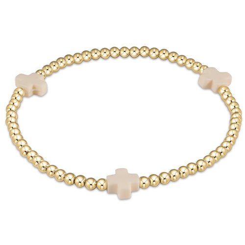 enewton Extends - Signature Cross Gold Pattern 3mm - enewton - Gaines Jewelers