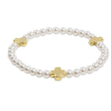 Enewton Extends - Signature Cross Pearl Pattern 4mm Bead Bracelet - Gold - Gaines Jewelers