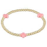 enewton - Signature Cross Pink Gold Pattern 3mm Bead Bracelet - Gaines Jewelers